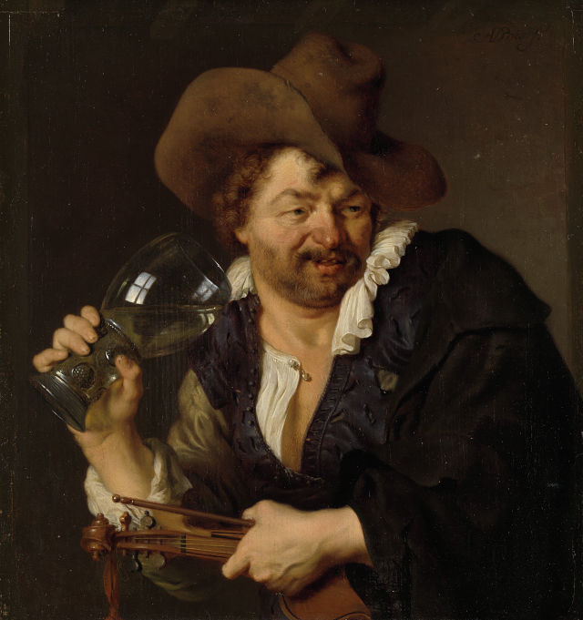 Ary de Vois's painting: The Merry Fiddler