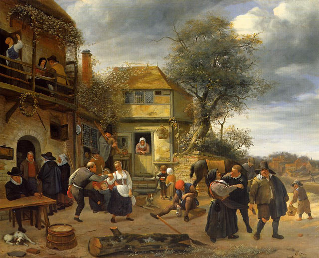 Jan Steen's painting: Peasants Before an Inn
