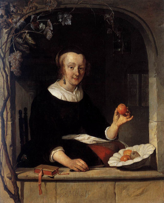 Gabriël Metsu's painting: Lady Seated in a Window