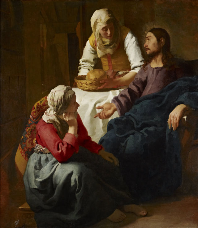 Johannes Vermeer's painting: Christ in the House of Martha and Mary