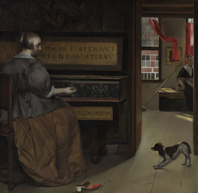 Gabriël Metsu's painting: Lady at a Virginal