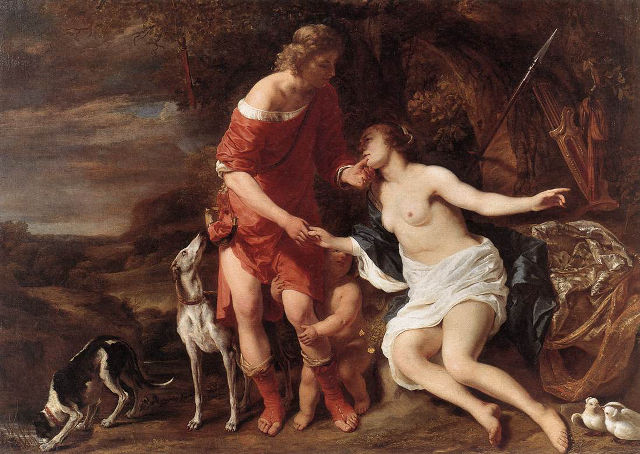 Ferdinand Bol's painting: Venus and Adonis