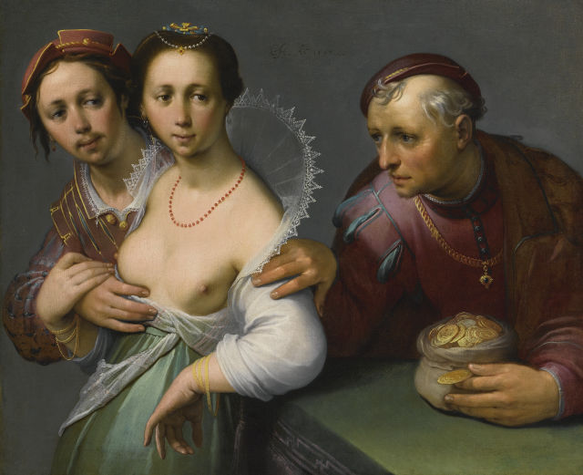 Cornelis van Haarlem's painting: The Choice between Young and Old