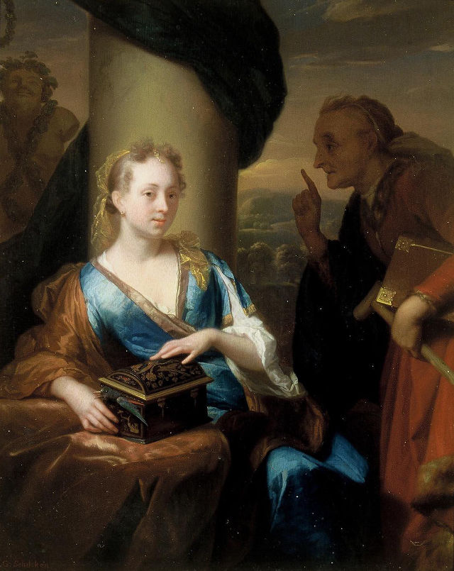 Godfried Schalcken's painting: A Useless Moral Lesson