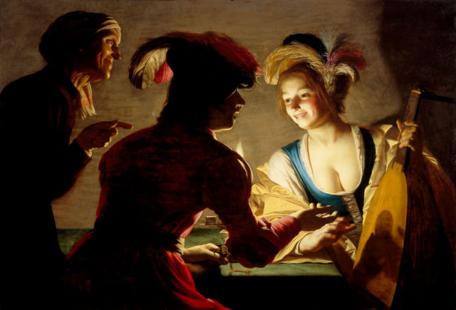 Gerard van Honthorst's painting: The Procuress