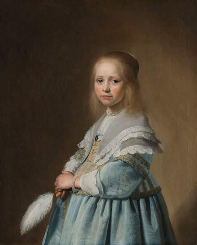 Johannes Cornelisz Verspronck's painting: Girl in a Blue Dress