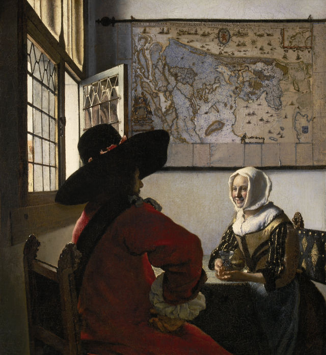 Johannes Vermeer's painting: Officer and a Laughing Girl