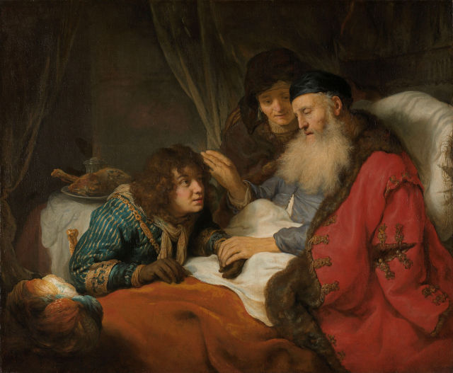 Govert Flinck's painting: Isaac blessing Jacob