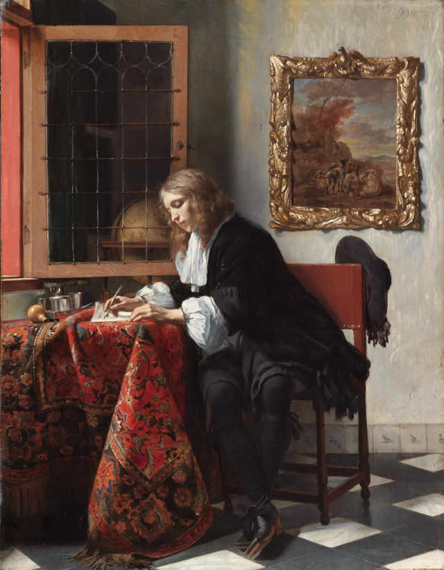 Gabriël Metsu's painting: Man Writing a Letter