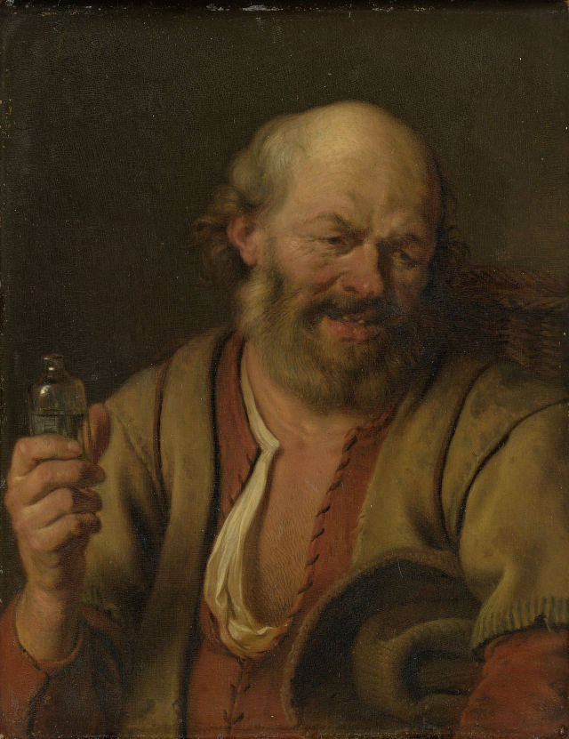 Ary de Vois's painting: A Man with a Little Drink Bottle