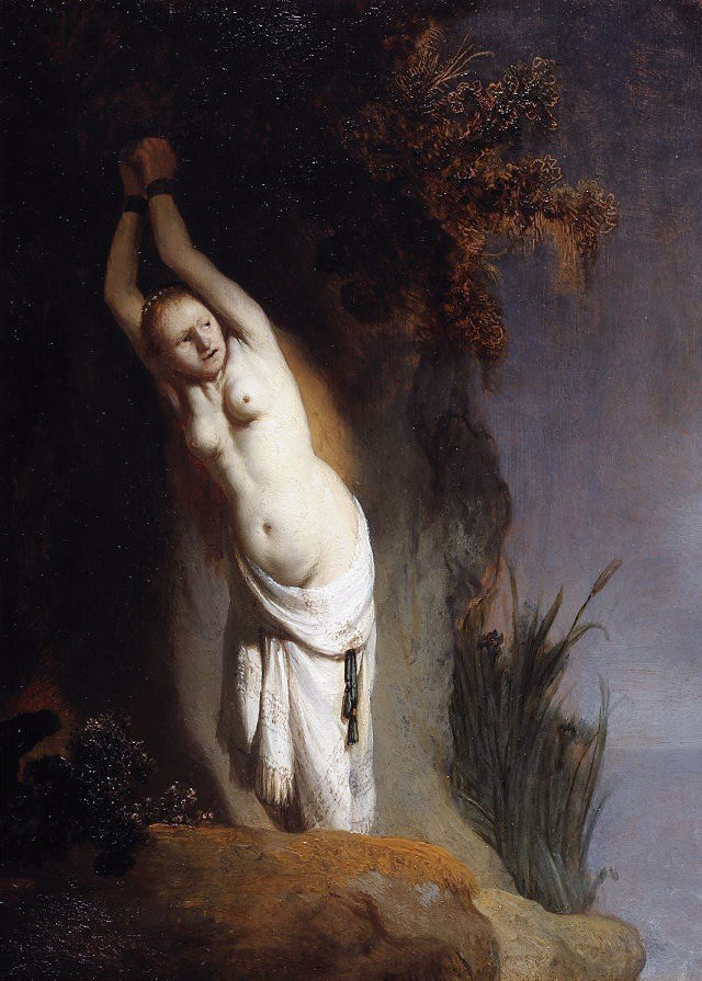 Rembrandt van Rijn's painting: Andromeda Chained to the Rocks