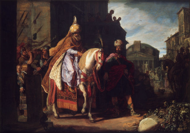 Pieter Lastman's painting: The Triumph of Mordechai