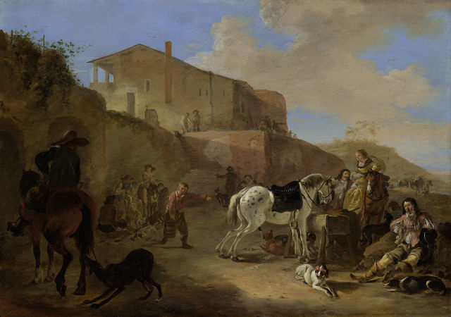 Dirk Stoop's painting: The Hunting Party
