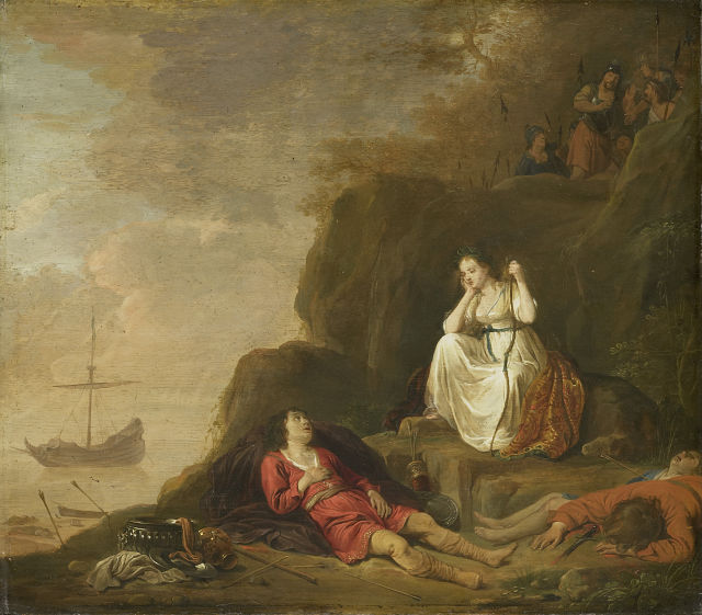 Daniël Thivart's painting: Theagenes and Chariclea