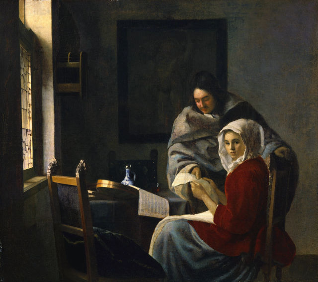 Johannes Vermeer's painting: Girl Interrupted at Her Music