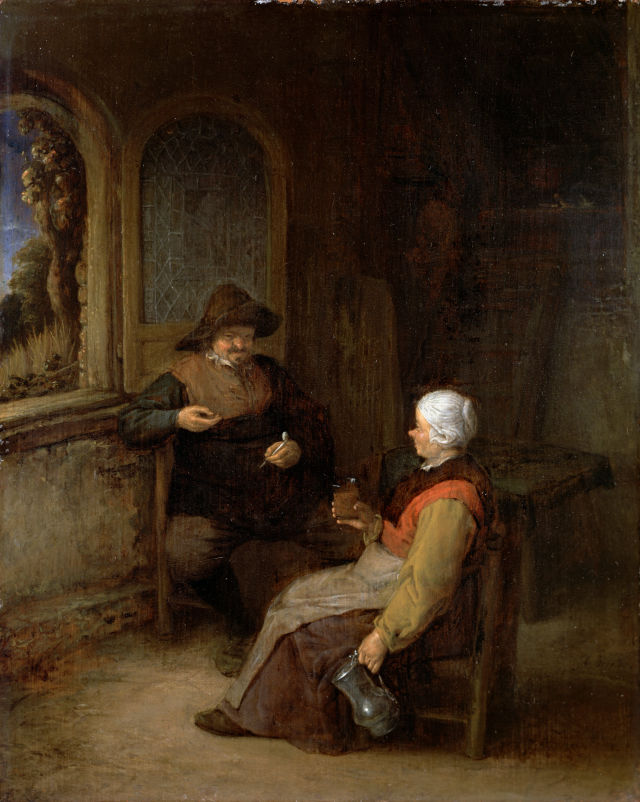 Adriaen van Ostade's painting: Interior of a Cottage