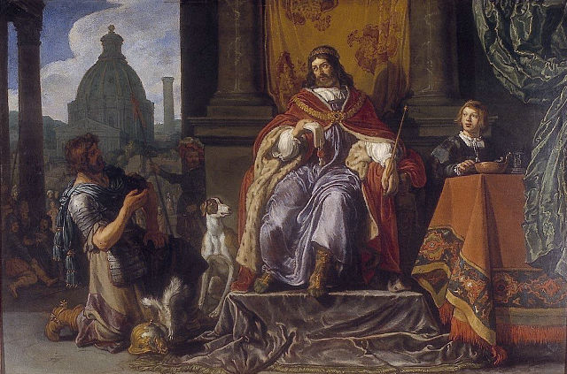 Pieter Lastman's painting: David Handing over a Letter to Uriah