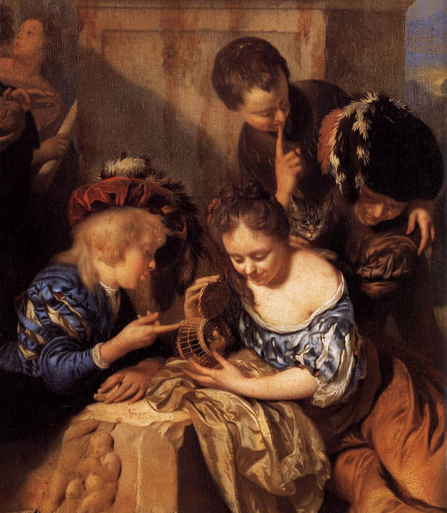 Adriaen van der Werff's painting: Children Playing before a Hercules Group