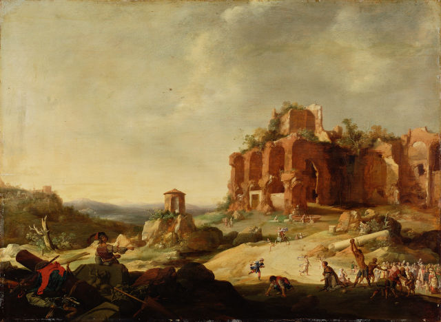 Bartholomeus Breenbergh's painting: The Stoning of Saint Stephen