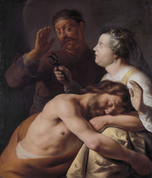 Jan Lievens's painting: Samson and Delilah