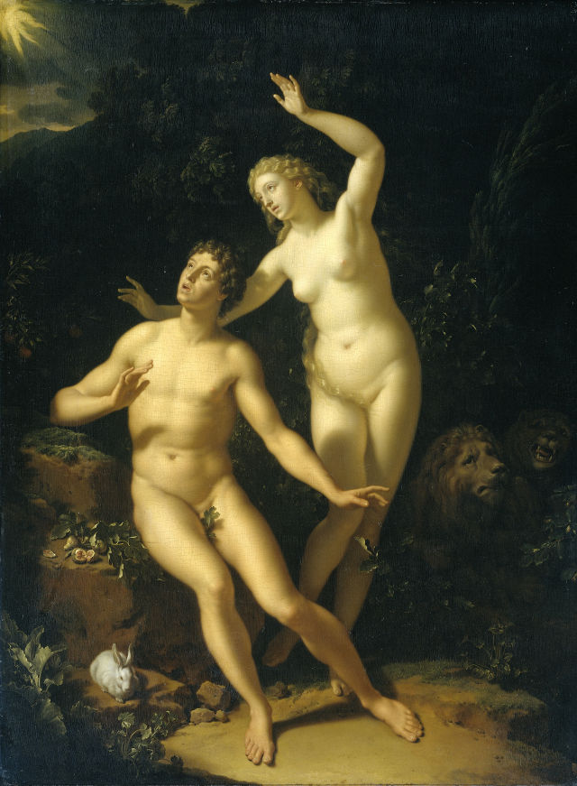 Adriaen van der Werff's painting: God Holds Adam and Eve Responsible