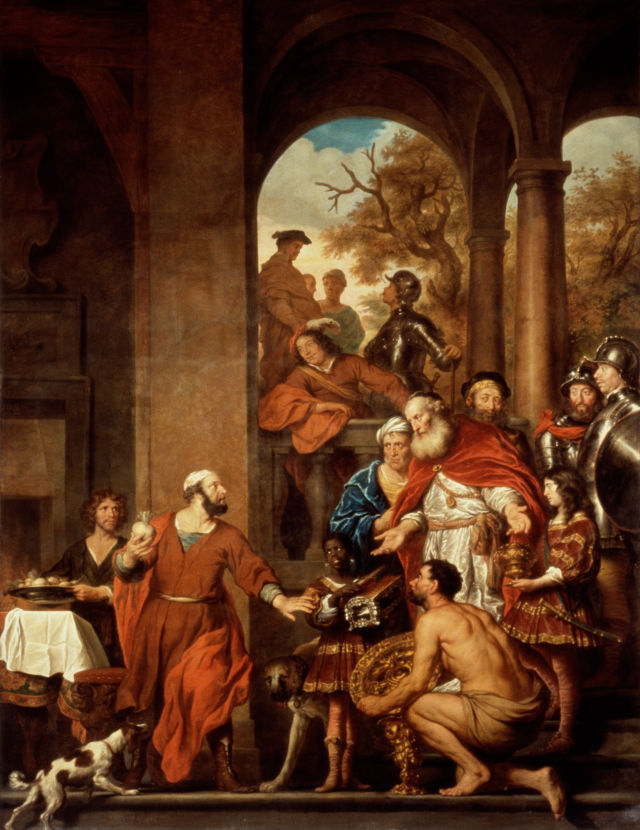 Govert Flinck's painting: The Incorruptible Consul Marcus Curius Dentatus