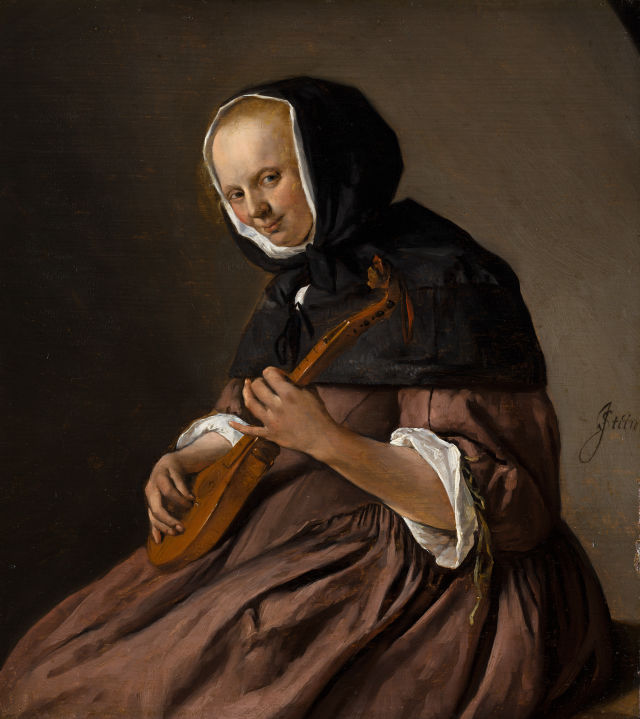 Jan Steen's painting: Woman Playing the Sistrum