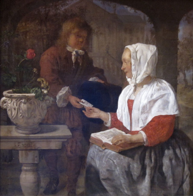Gabriël Metsu's painting: A Girl Receiving a Letter
