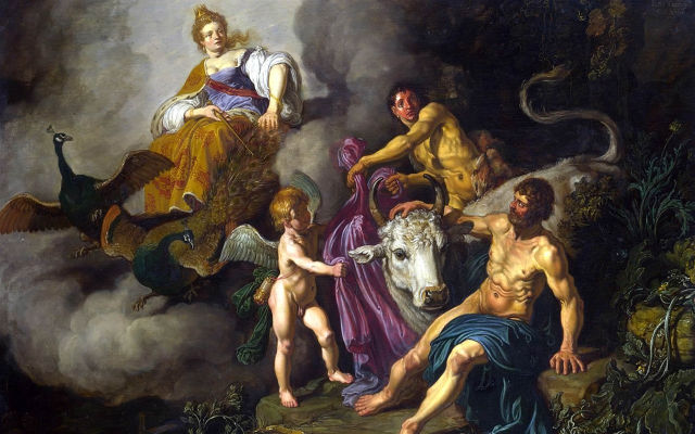 Pieter Lastman's painting: Juno Discovering Jupiter with Io