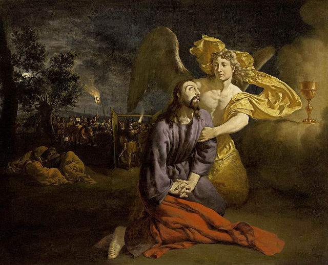 Adriaen van de Velde's painting: Agony in the Garden