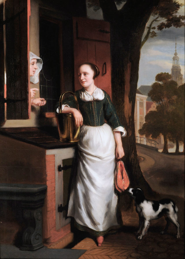 Nicolaes Maes's painting: Two Chattering Housewives