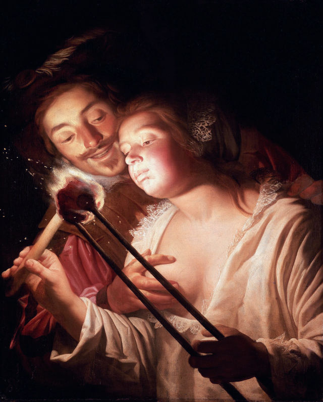 Gerard van Honthorst's painting: The Soldier and the Girl