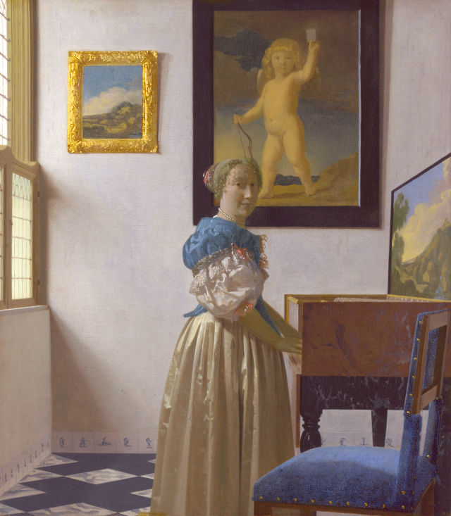 Johannes Vermeer's painting: Lady Standing at a Virginal