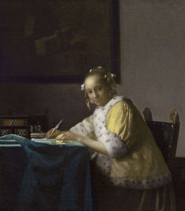 Johannes Vermeer's painting: A Lady Writing a Letter