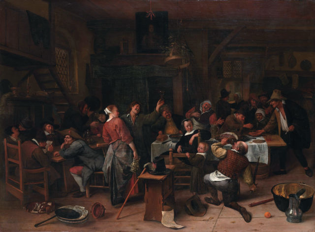 Jan Steen's painting: A Company Celebrating the Birthday of Prince William III
