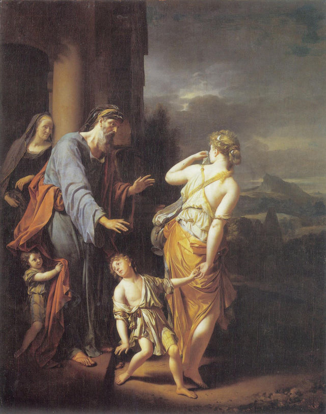 Adriaen van der Werff's painting: The Banishment of Hagar and Ishmael