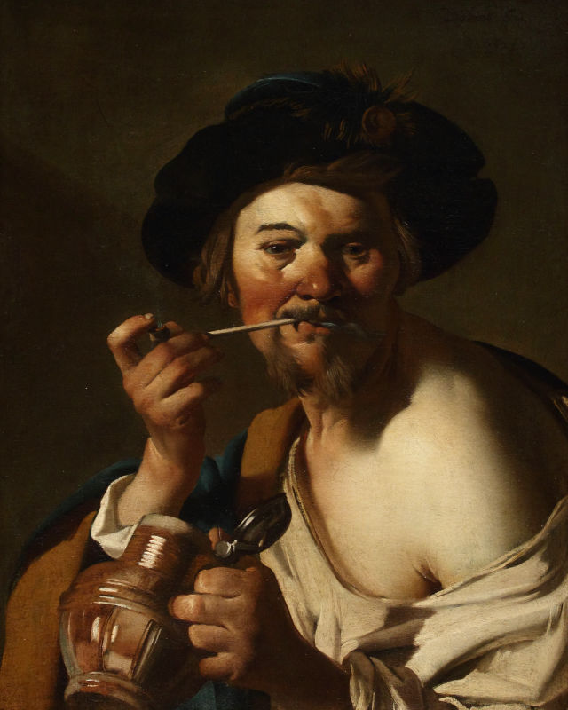 Dirck van Baburen's painting: Pipe Smoker