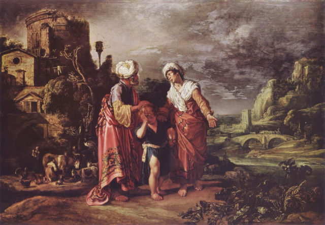 Pieter Lastman's painting: Hagar's Farewell