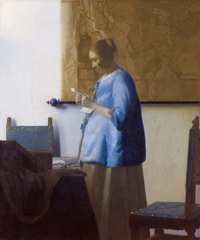 Johannes Vermeer's painting: Woman in Blue Reading a Letter