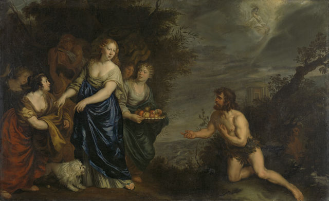 Joachim von Sandrart's painting: Odysseus and Nausicaa
