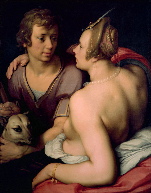 Cornelis van Haarlem's painting: Venus and Adonis