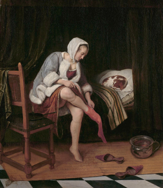 Jan Steen's painting: Woman at Her Toilet