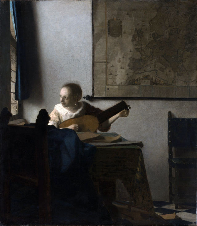 Johannes Vermeer's painting: Woman with a Lute