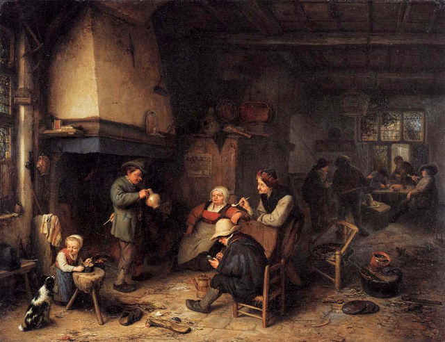 Adriaen van Ostade's painting: Peasants in an Interior