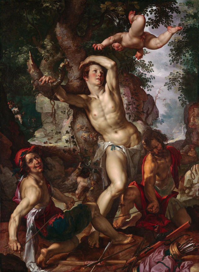 Joachim Wtewael's painting: The Martyrdom of Saint Sebastian