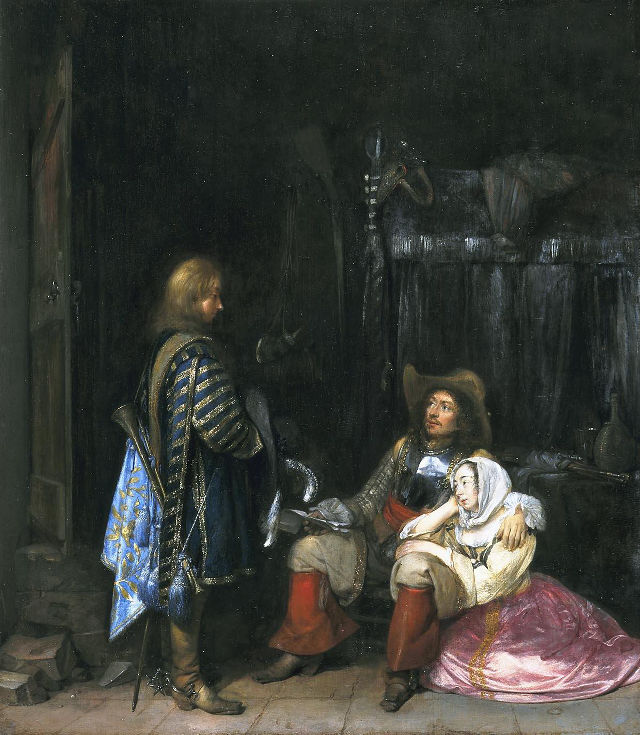 Gerard ter Borch's painting: The Unwelcome News