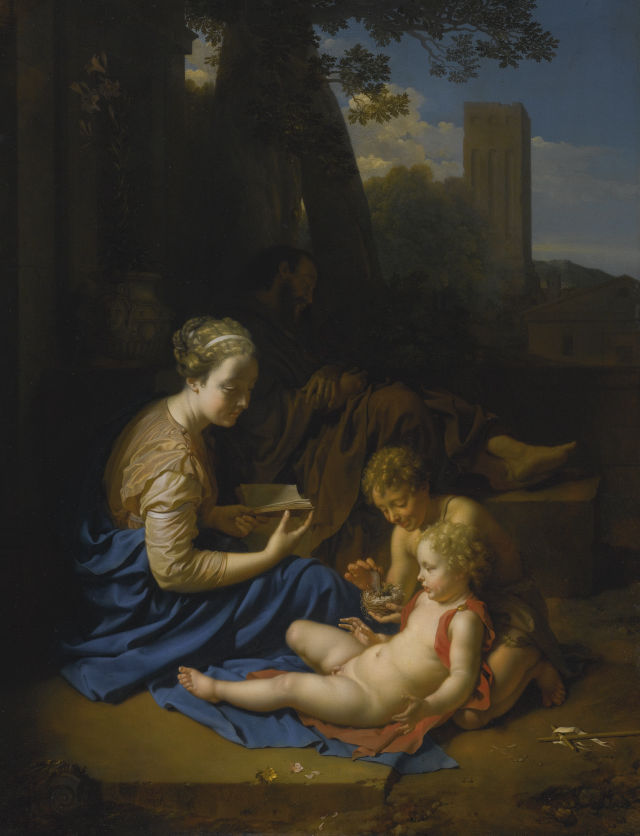Adriaen van der Werff's painting: The Holy Family with the Infant Saint John the Baptist