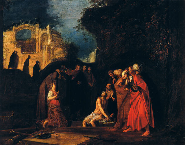 Jan Pynas's painting: The Raising of Lazarus