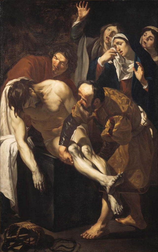 Dirck van Baburen's painting: The Bearing of Christ's Body to the Grave