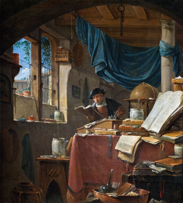 Thomas Wijck's painting: A Scholar in His Study